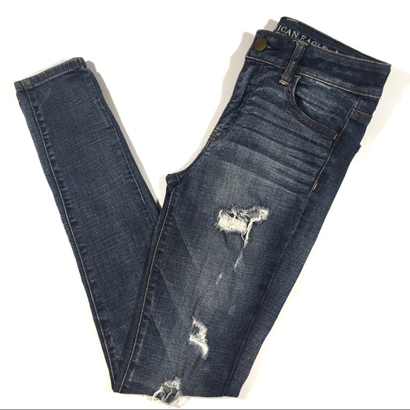 American Eagle Outfitters Denim - 2 Long American Eagle Hi-Rise Jegging Jeans Rips